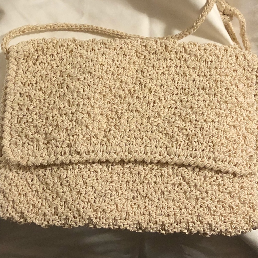 Cream  crochet bag